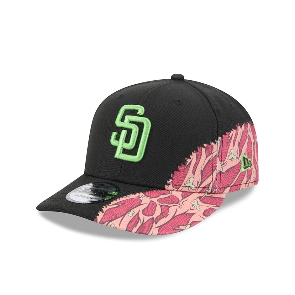 New Era 9Fifty San Diego Padres Halloween Zombie Cutout Snapback Hat Black Green New Era 9Fifty San Diego Padres Halloween Zombie Cutout Snapback Hat Black Green