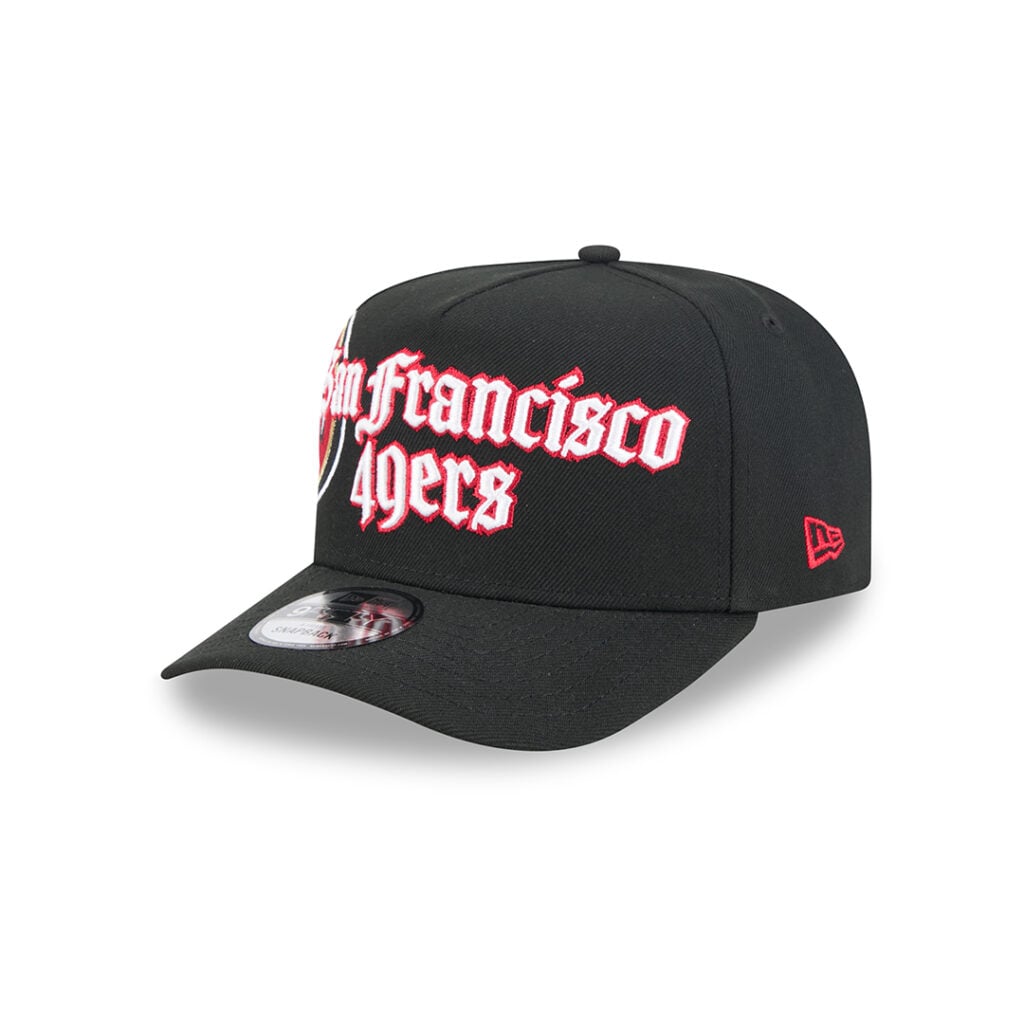 New Era 9Fifty San Francisco 49ers Proud Old English A-Frame Snapback Hat Black New Era 9Fifty San Francisco 49ers Proud Old English A-Frame Snapback Hat Black