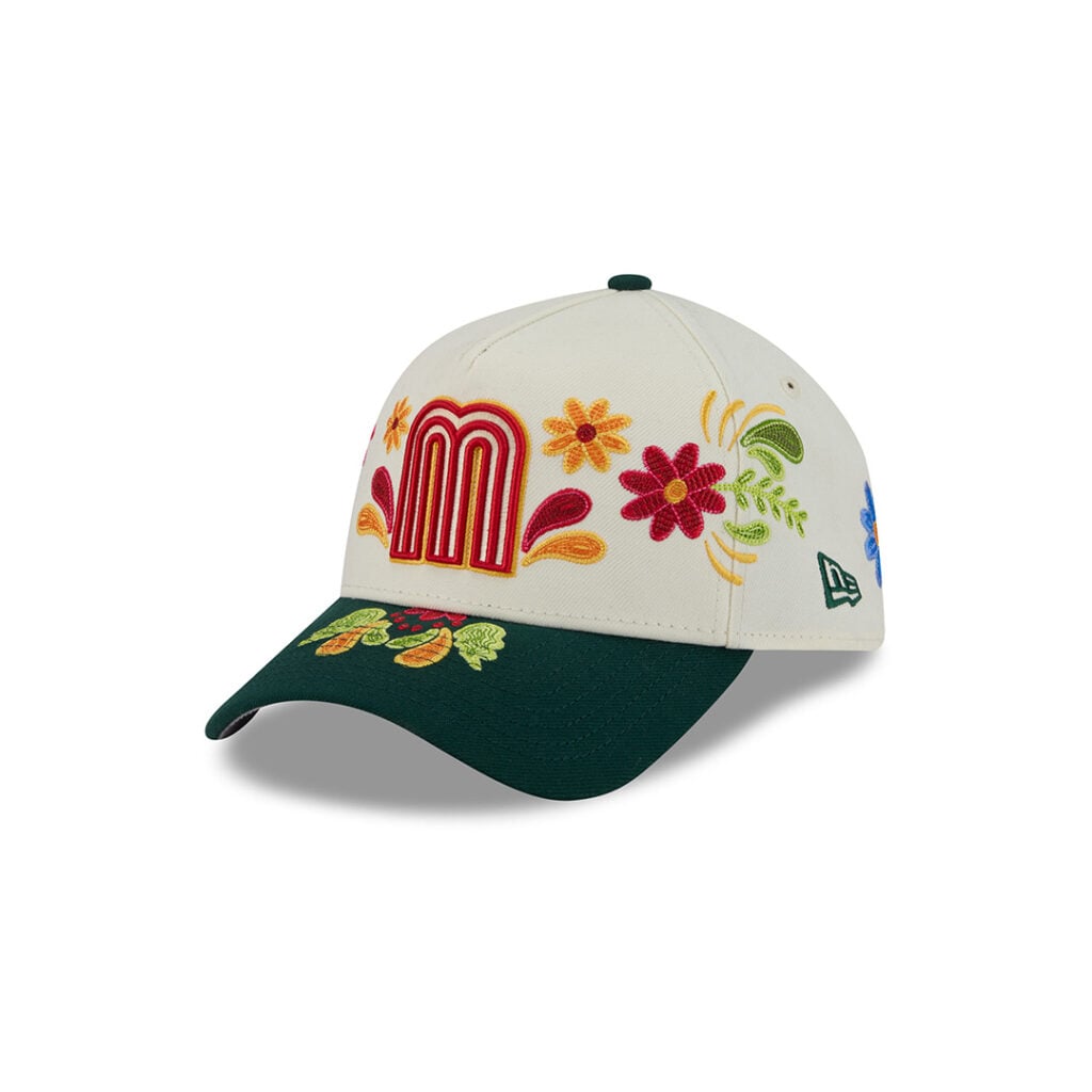 New Era 9Forty Mexico Federations Latin Heritage A-Frame Snapback Hat Chrome White Green New Era 9Forty Mexico Federations Latin Heritage A-Frame Snapback Hat Chrome White Green