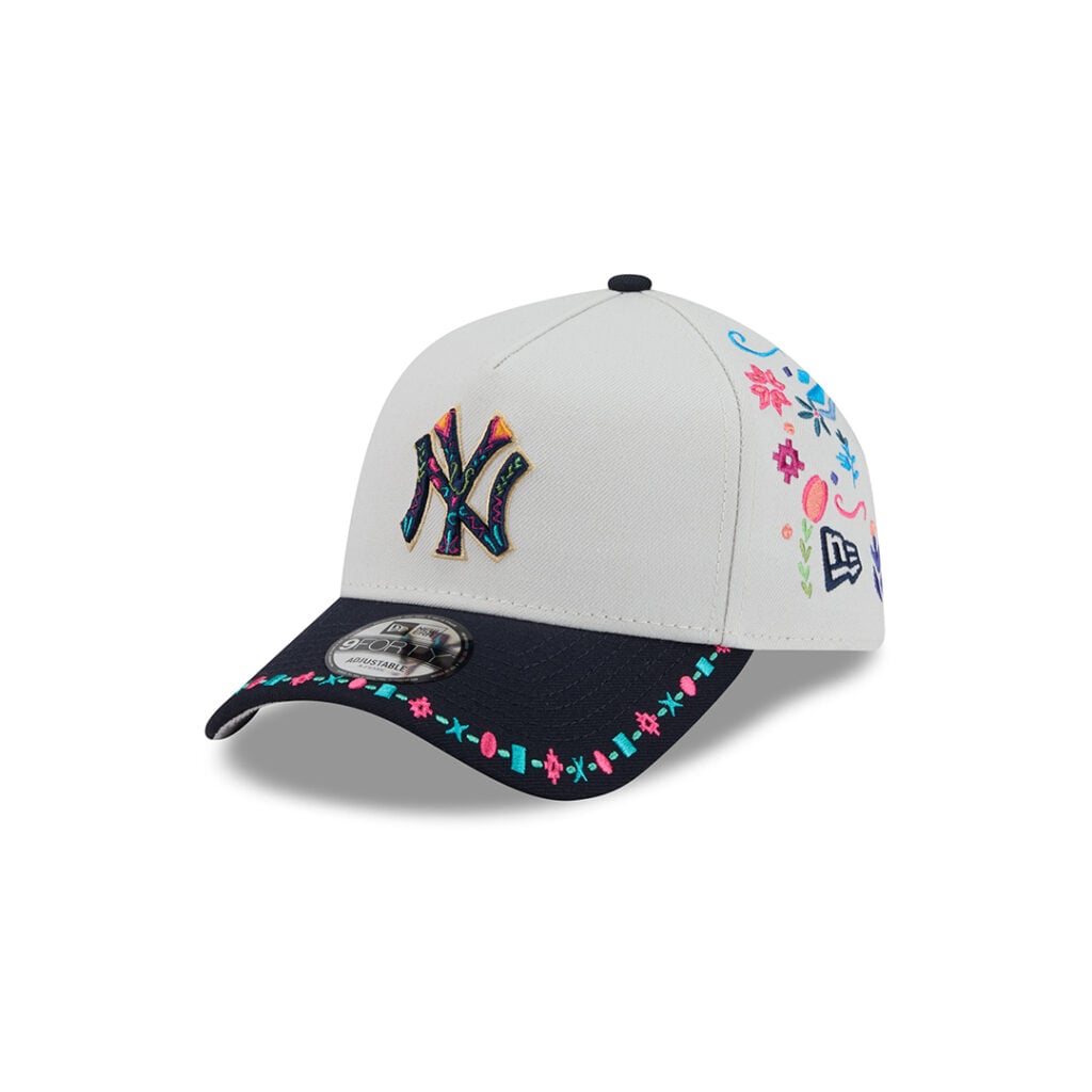 New Era 9Forty New York Yankees Federations Latin Heritage A-Frame Snapback Hat White Dark Navy New Era 9Forty New York Yankees Federations Latin Heritage A-Frame Snapback Hat White Dark Navy