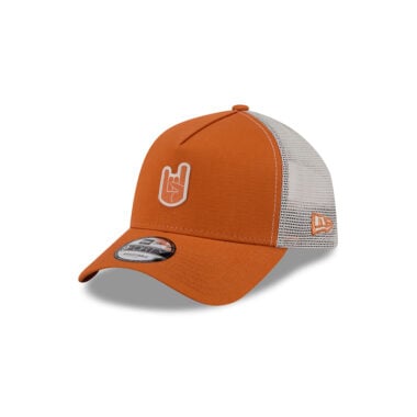New Era 9Forty University of Texas Austin Longhorns Hand Signals Mesh Trucker A-Frame Snapback Hat Burnt Orange White New Era 9Forty University of Texas Austin Longhorns Hand Signals Mesh Trucker A-Frame Snapback Hat Burnt Orange White