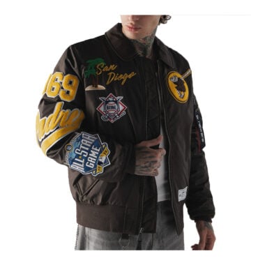 New Era x Alpha Industries San Diego Padres MA-1 Bomber Jacket Brown New Era x Alpha Industries San Diego Padres MA-1 Bomber Jacket Brown 2
