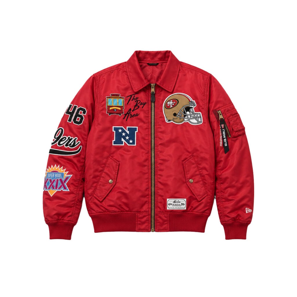 New Era x Alpha Industries San Francisco 49ers MA-1 Bomber Jacket Scarlet Red