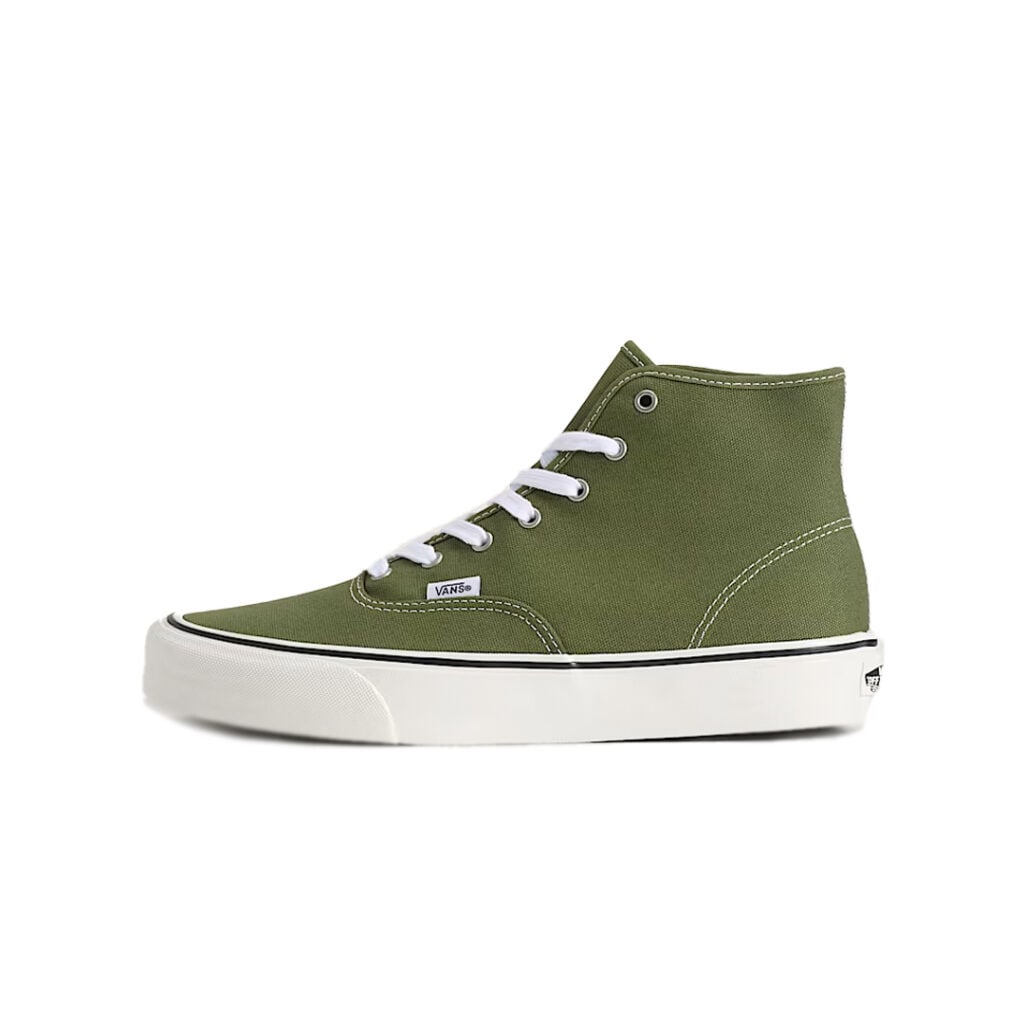 Vans Authentic Hi 2.0 Pig Suede Shoes Duck Canvas Green Balsam Vans Authentic Hi 2.0 Pig Suede Shoes Duck Canvas Green Balsam