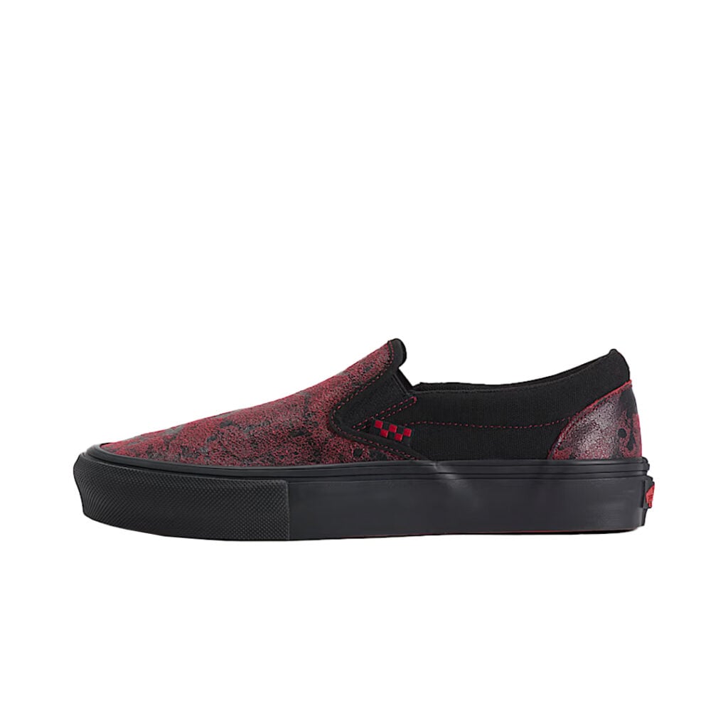 Vans Skate Slip-On Saw Shoes Red Black Vans Skate Slip-On Saw Shoes Red Black