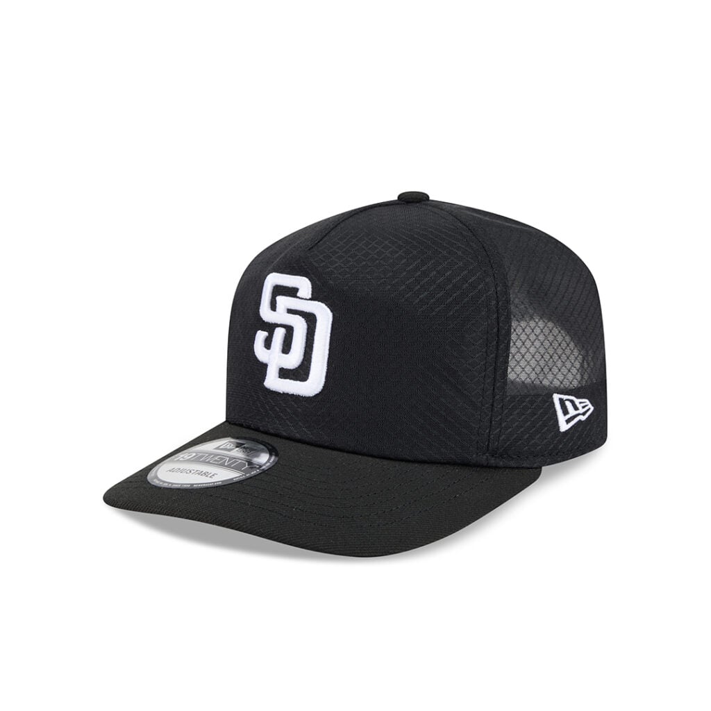 New Era 19Twenty San Diego Padres F1 Mesh Trucker Snapback Hat Black White New Era 19Twenty San Diego Padres F1 Mesh Trucker Snapback Hat Black White