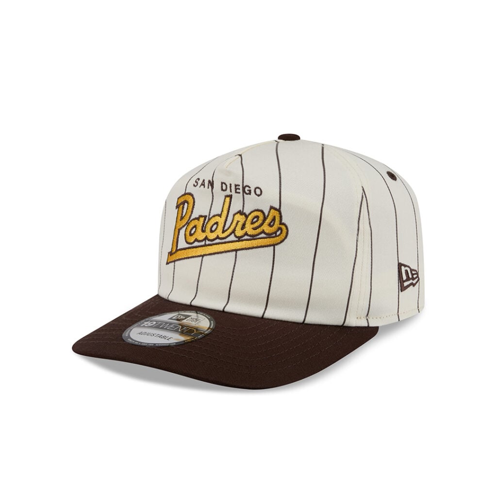 New Era 19Twenty San Diego Padres Pinstripe Snapback Hat Chrome White Brown Gold New Era 19Twenty San Diego Padres Pinstripe Snapback Hat Chrome White Brown Gold