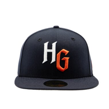 New Era 59Fifty Home Grown HG Fitted Hat Dark Navy White Orange 2