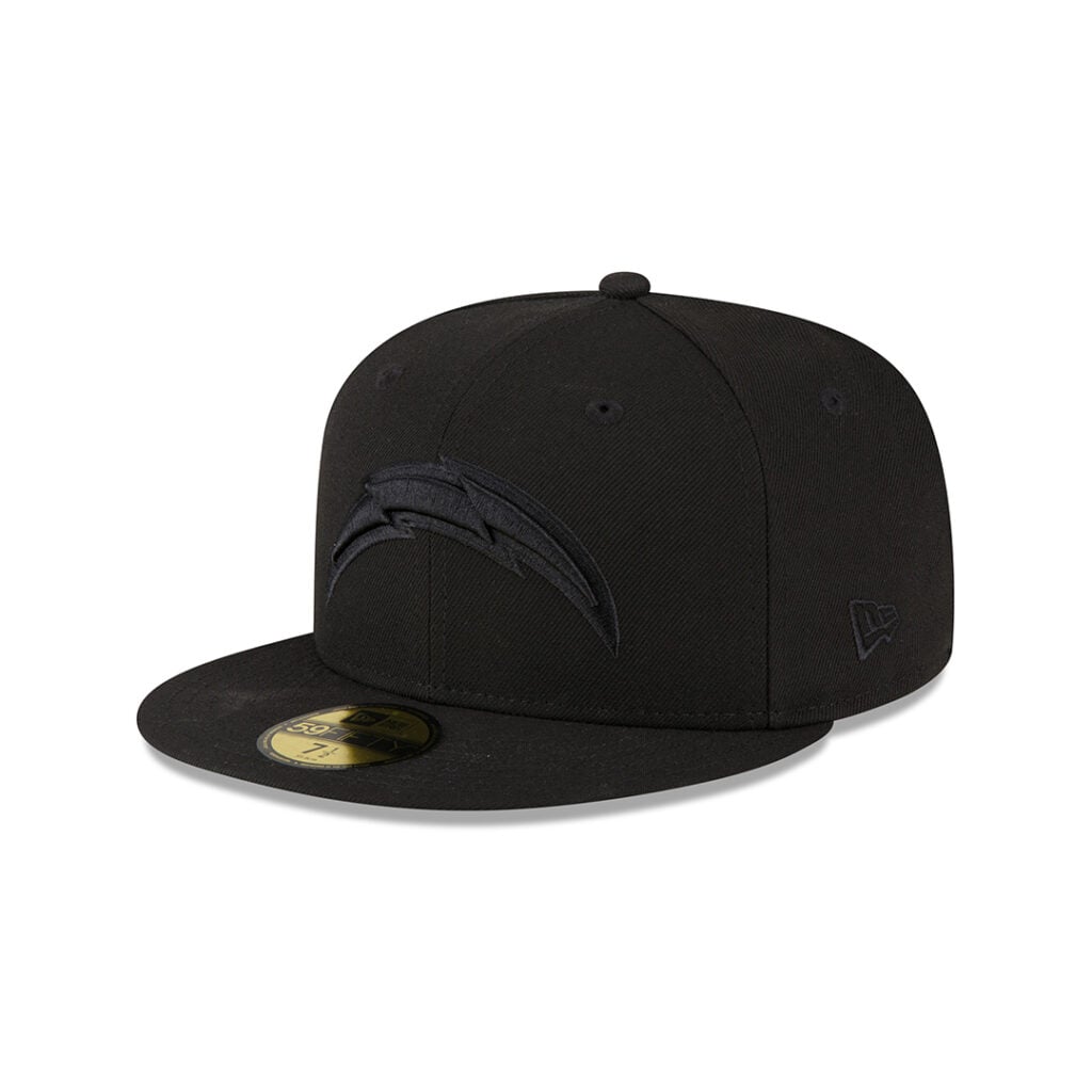 New Era 59Fifty Los Angeles Chargers Fitted Hat Blackout New Era 59Fifty Los Angeles Chargers Fitted Hat Blackout