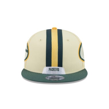New Era 9Fifty Green Bay Packers Rivalry FP Helmet Snapback Hat Yellow Green 2
