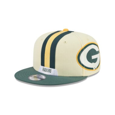 New Era 9Fifty Green Bay Packers Rivalry FP Helmet Snapback Hat Yellow Green