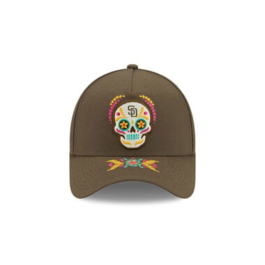 New Era 9Forty San Diego Padres Dia De Los Muertos A-Frame Snapback Hat Brown New Era 9Forty San Diego Padres Dia De Los Muertos A-Frame Snapback Hat Brown 2