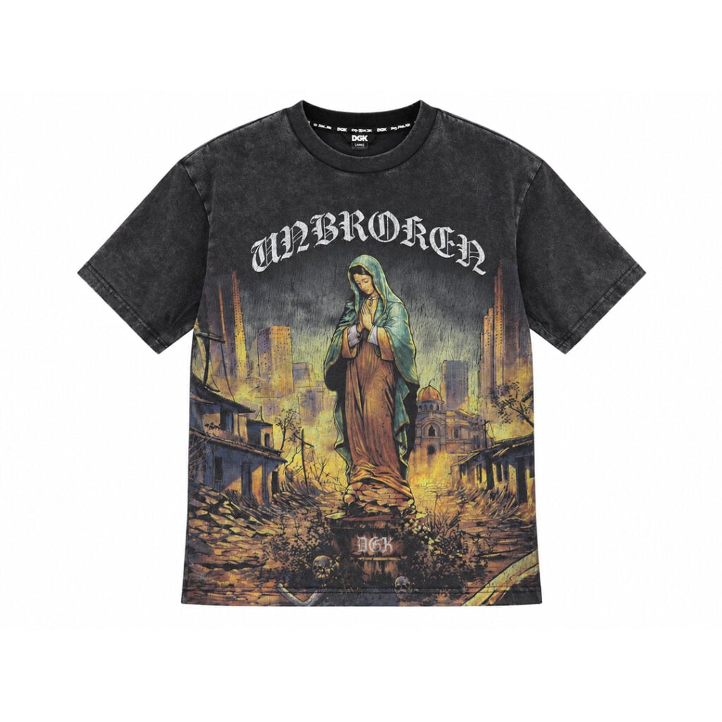 DGK Unbroken Knit Boxy Short Sleeve T-Shirt Washed Black DGK Unbroken Knit Boxy Short Sleeve T-Shirt Washed Black