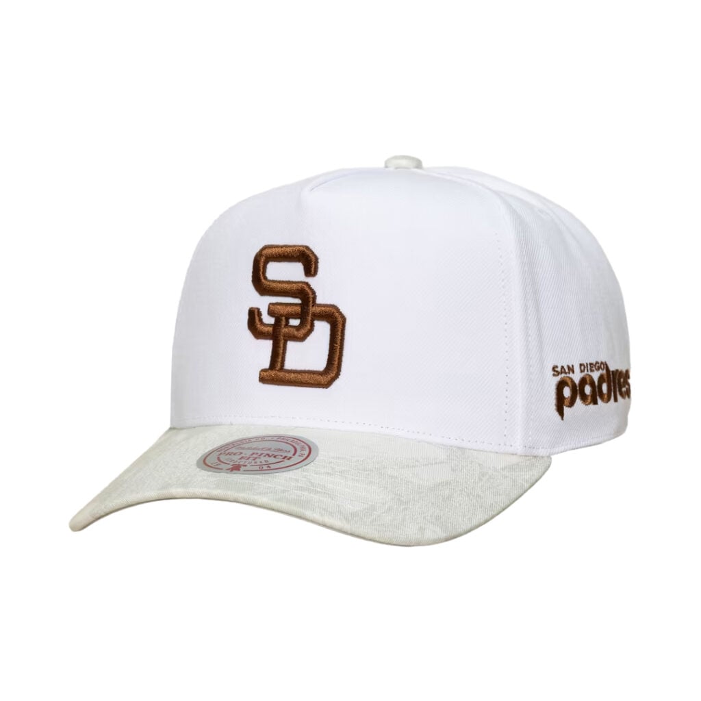Mitchell & Ness San Diego Padres Ghosted Pro Snapback Hat White Mitchell & Ness San Diego Padres Ghosted Pro Snapback Hat White