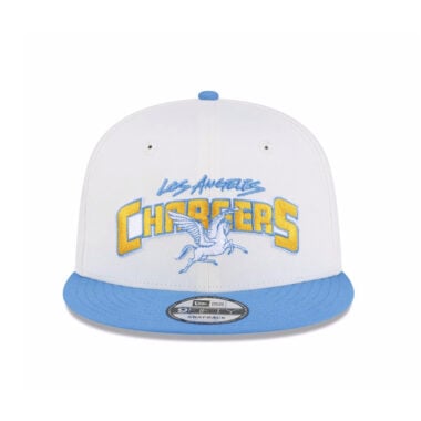 New Era x Disney 9Fifty Los Angeles Chargers Pegasus Snapback Hat Chrome White Light Blue Gold New Era x Disney 9Fifty Los Angeles Chargers Pegasus Snapback Hat Chrome White Light Blue Gold 2