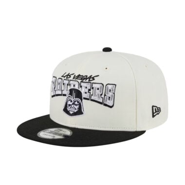 New Era x Star Wars 9Fifty Las Vegas Raiders Darth Vader Snapback Hat Chrome White Black Silver New Era x Star Wars 9Fifty Las Vegas Raiders Darth Vader Snapback Hat Chrome White Black Silver