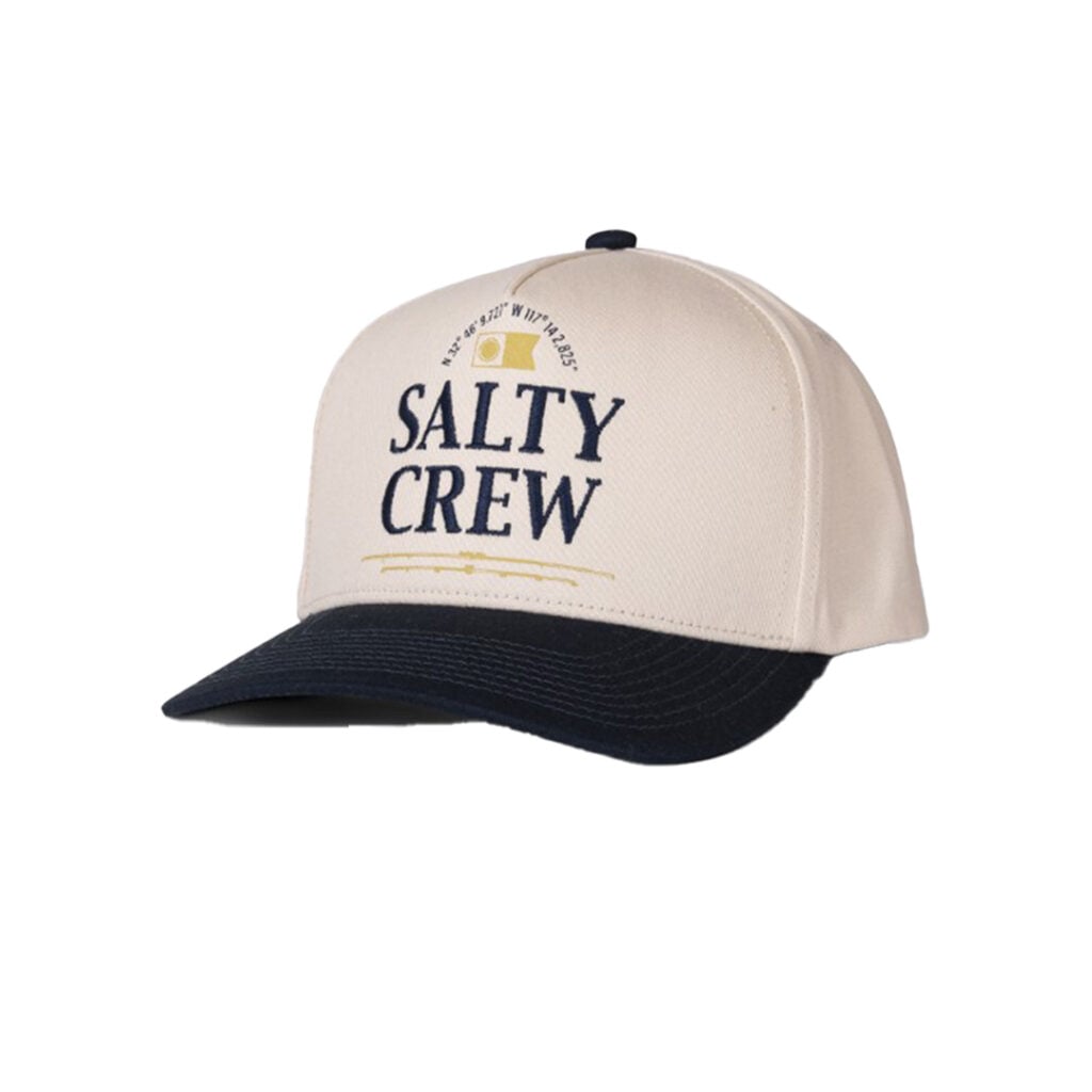 Salty Crew Coordinates Snapback Hat Off White Navy Salty Crew Coordinates Snapback Hat Off White Navy
